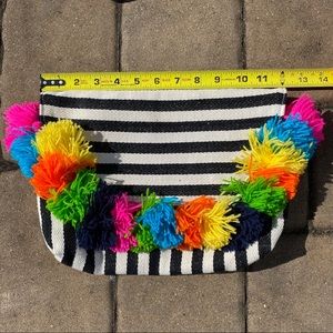 NWT JadeTribe Valerie stripe foldover clutch